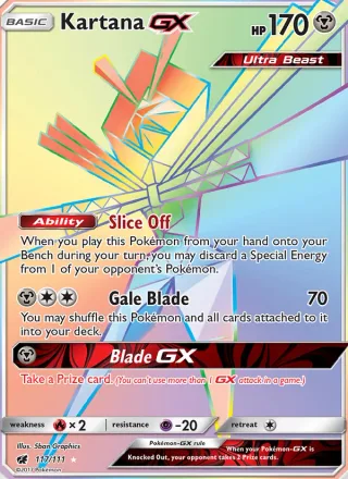 Kartana GX #117 · Crimson Invasion Pokémon card