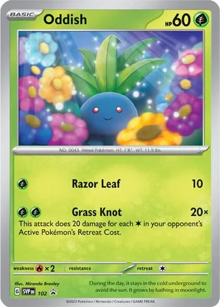 Oddish #102 · SVP Black Star Promos Pokémon card
