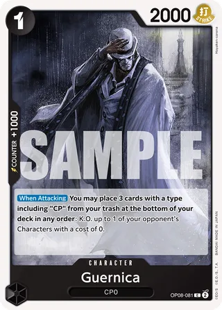 Guernica #OP08-081 · Two Legends Pre-Release Cards One Piece card