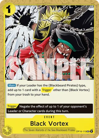 Black Vortex #OP16-115 · The Time of Battle Release Event Cards One Piece card
