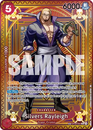 Silvers Rayleigh (SP) #OP09-005-sp · A Fist of Divine Speed One Piece card