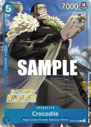 Crocodile (Online Regional 2023) [Finalist] #OP02-053-online-regional-2023-finalist · One Piece Promotion Cards One Piece card