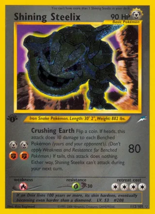 Shining Steelix #112 · Neo Destiny Pokémon card