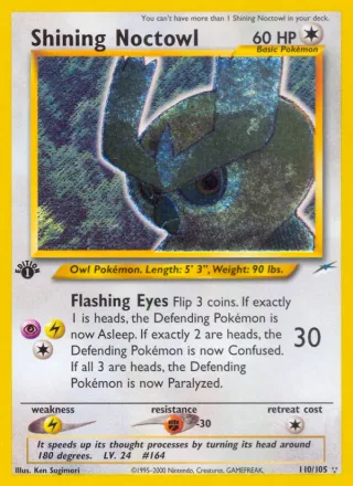 Shining Noctowl #110 · Neo Destiny Pokémon card