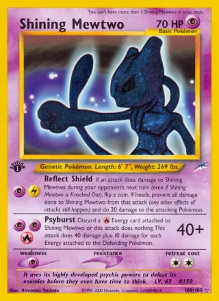 Shining Mewtwo #109 · Neo Destiny Pokémon card