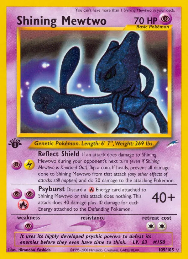 Shining Mewtwo full card art