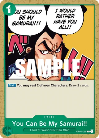 You Can Be My Samurai!! #OP01-055 · Romance Dawn One Piece card