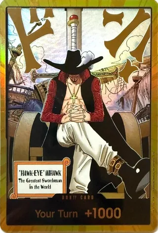 DON!! Card (Dracule Mihawk) (Gold) #don-card-dracule-mihawk-gold · The Azure Sea's Seven One Piece card