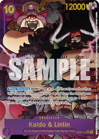 Kaido & Linlin (Parallel) #OP08-119-parallel · Two Legends One Piece card