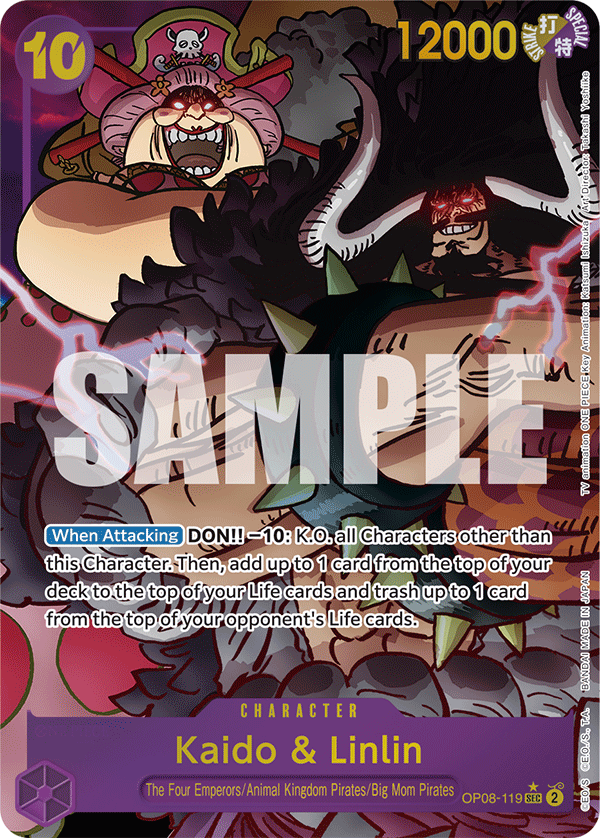 Kaido & Linlin (Parallel) full card art