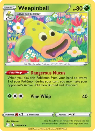 Weepinbell #2 · Battle Styles Pokémon card