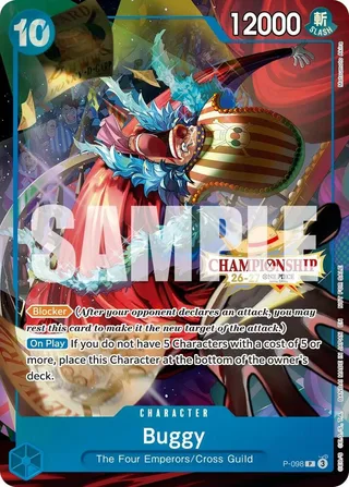 Buggy (CS 26-27 Event Pack) #P-098-cs-26-27-event-pack-finalist-ver · One Piece Promotion Cards One Piece card