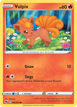Vulpix #6 · Champion's Path Pokémon card