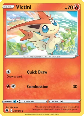 Victini #7 · Champion's Path Pokémon card