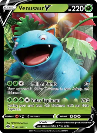 Venusaur V #1 · Champion's Path Pokémon card