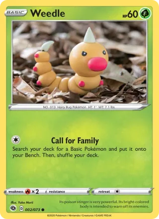 Weedle #2 · Champion's Path Pokémon card