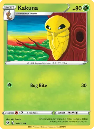 Kakuna #3 · Champion's Path Pokémon card
