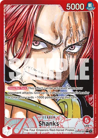 Shanks (Parallel) #OP09-001-parallel · Emperors in the New World One Piece card