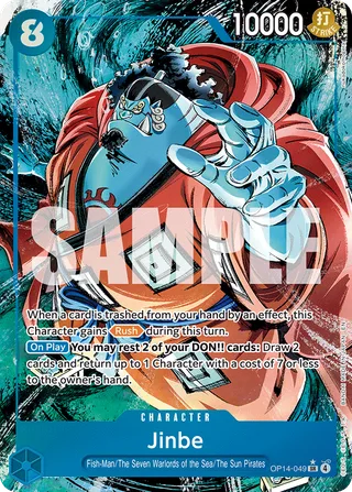 Jinbe (Alternate Art) #OP14-049-alternate-art · The Azure Sea's Seven One Piece card