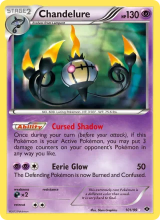 Chandelure #101 · Next Destinies Pokémon card