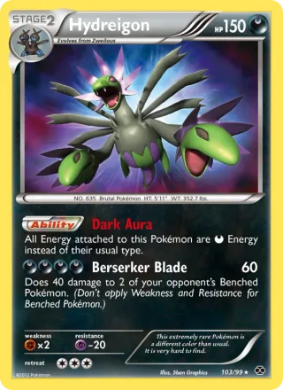 Hydreigon #103 · Next Destinies Pokémon card