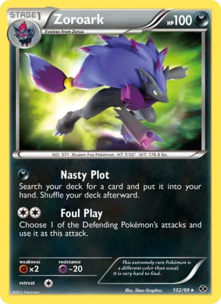 Zoroark #102 · Next Destinies Pokémon card