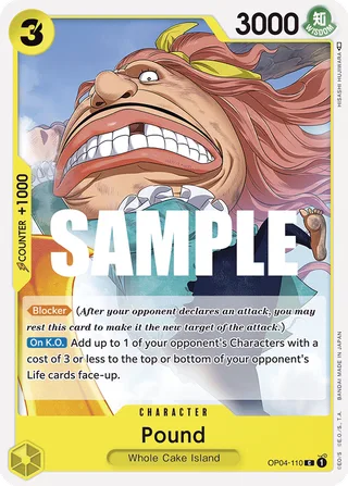 Pound #OP04-110 · Kingdoms of Intrigue Pre-Release Cards One Piece card