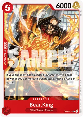 Bear.King #OP06-012 · Wings of the Captain Pre-Release Cards One Piece card