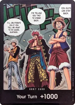 DON!! Card (Trafalgar Law, Eustass Kid and Monkey.D.Luffy) (Double Pack Set Vol. 4) #don-card-trafalgar-law-eustass-kid-and-monkey-d-luffy-double-pack-set-vol-4 · 500 Years in the Future One Piece card