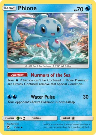Phione #30 · Dragon Majesty Pokémon card