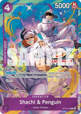 Shachi & Penguin (CS 26-27 Celebration Pack) #ST10-008-cs-26-27-celebration-pack · One Piece Promotion Cards One Piece card