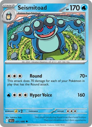 Seismitoad #021 · Black Bolt Pokémon card