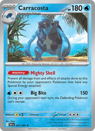 Carracosta #023 · Black Bolt Pokémon card