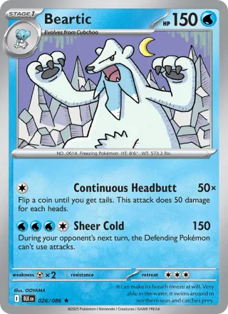 Beartic #026 · Black Bolt Pokémon card