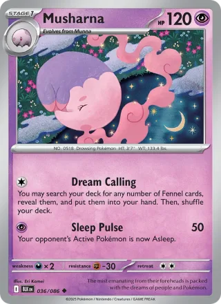 Musharna #036 · Black Bolt Pokémon card