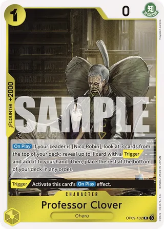 Professor Clover #OP09-102 · Emperors in the New World One Piece card