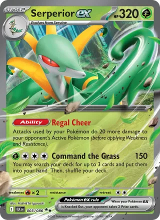 Serperior ex #003 · Black Bolt Pokémon card