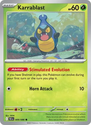 Karrablast #009 · Black Bolt Pokémon card