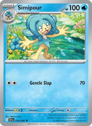 Simipour #018 · Black Bolt Pokémon card
