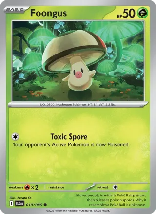 Foongus #010 · Black Bolt Pokémon card