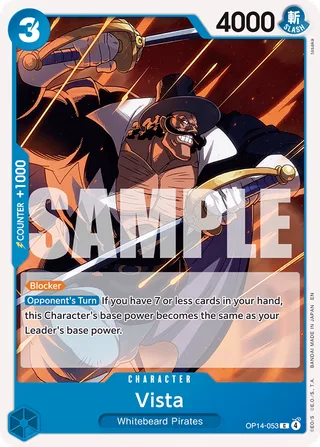 Vista #OP14-053 · The Azure Sea's Seven One Piece card