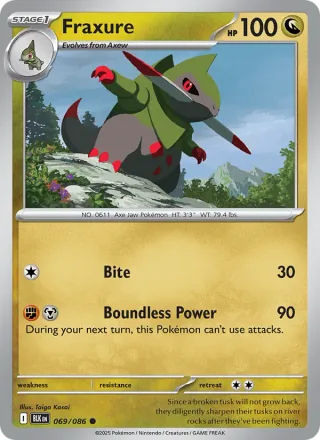 Fraxure #069 · Black Bolt Pokémon card