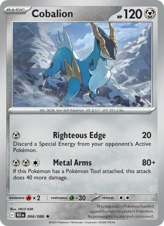 Cobalion #066 · Black Bolt Pokémon card
