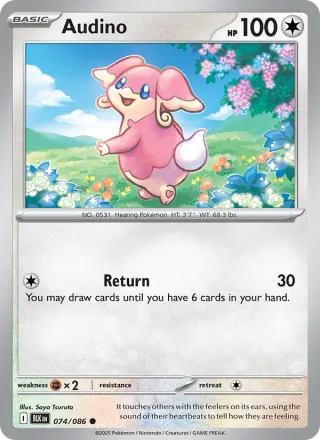 Audino #074 · Black Bolt Pokémon card