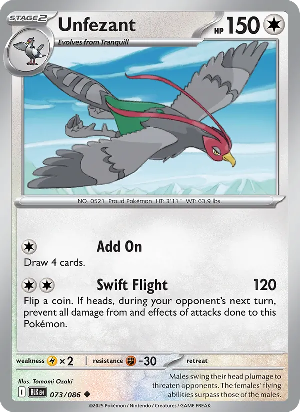 Unfezant full card art