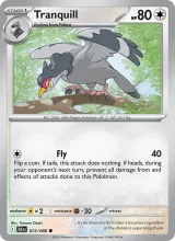 Tranquill · Black Bolt Pokémon card