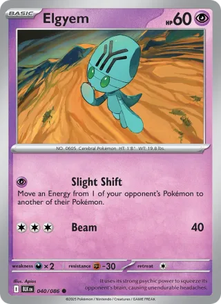 Elgyem #040 · Black Bolt Pokémon card