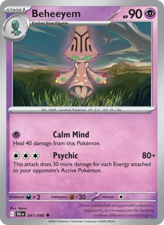 Beheeyem #041 · Black Bolt Pokémon card
