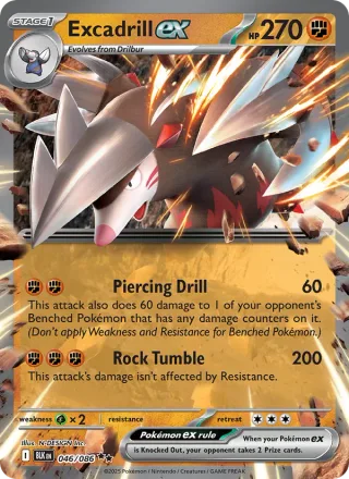 Excadrill ex #046 · Black Bolt Pokémon card