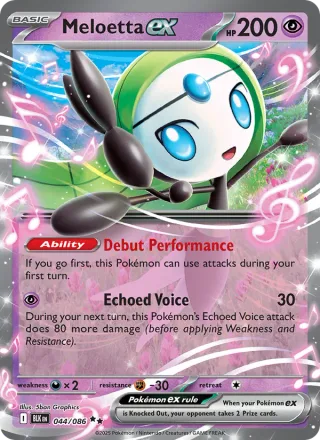 Meloetta ex #044 · Black Bolt Pokémon card